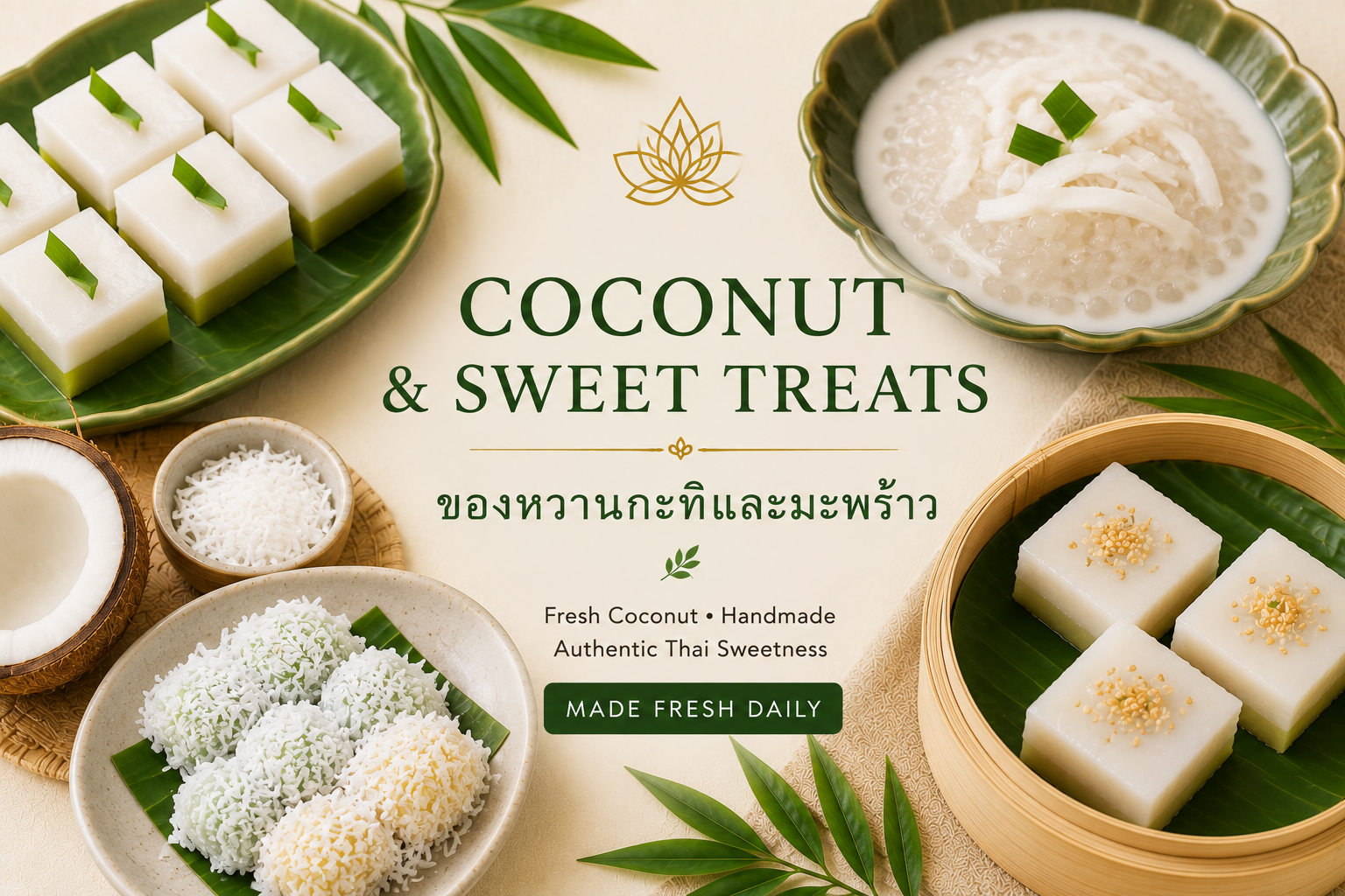 Coconut & Sweet Treats ของหวานกะทิและมะพร้าว