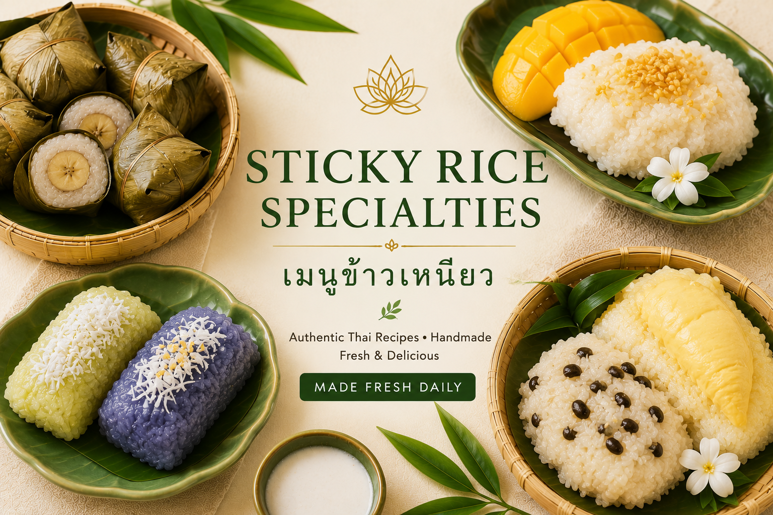 Sticky Rice Specialties เมนูข้าวเหนียว