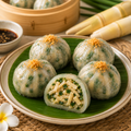Steamed Chive Dumplings (Bamboo Shoot Filling) — กุยช่ายไส้หน่อไม้ (นึ่ง)