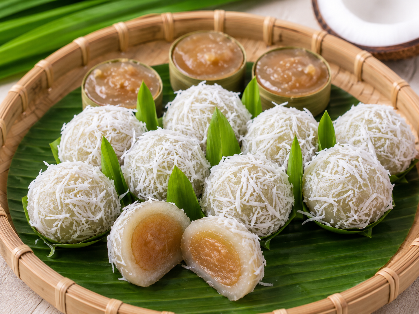 Coconut Filled Rice Dumplings — ขนมต้มไส้มะพร้าวกวน