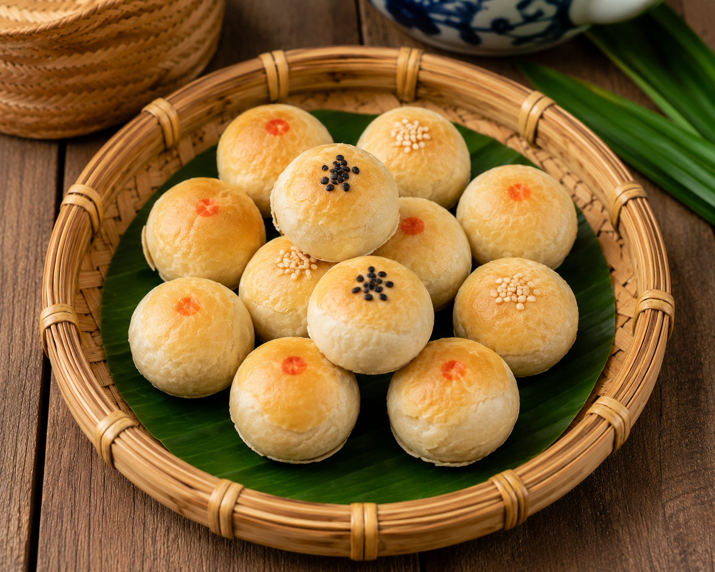 Thai Bean Pastry — ขนมเปี๊ยะไส้ถั่ว
