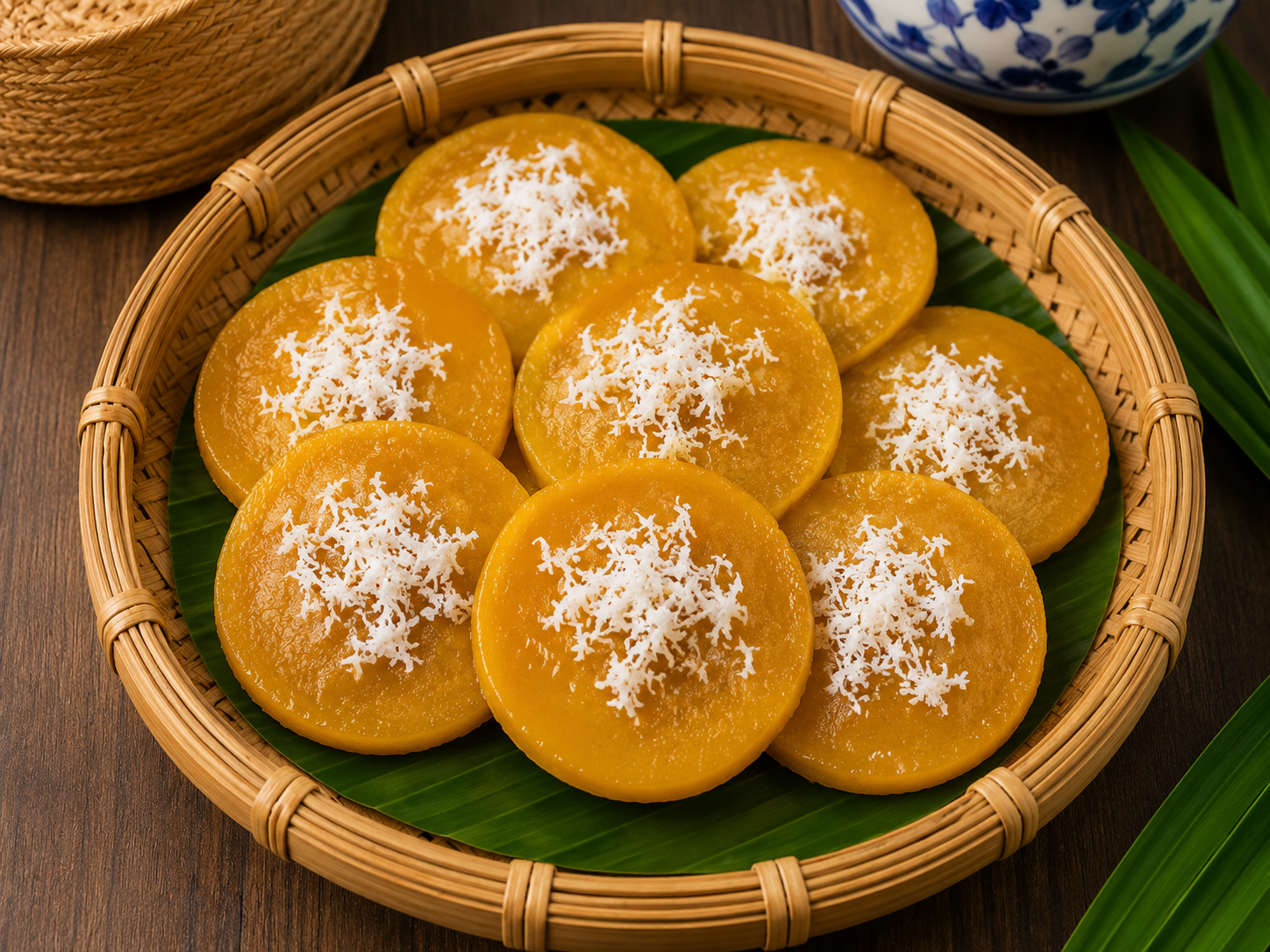 Steamed Pumpkin Cake — ขนมฟักทอง