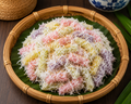 Sweet Rice Worm Dumplings with Coconut — ขนมด้วง คลุกมะพร้าวโรยงา