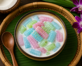 Khrong Khrang in Fresh Coconut Milk — ขนมครองแครงกะทิสด