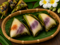 Grilled Sticky Rice with Taro Filling — ข้าวเหนียวปิ้งไส้เผือก