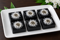 Charcoal Coconut Jelly Cake — ขนมเปียกปูนดำ (ผงถ่าน)