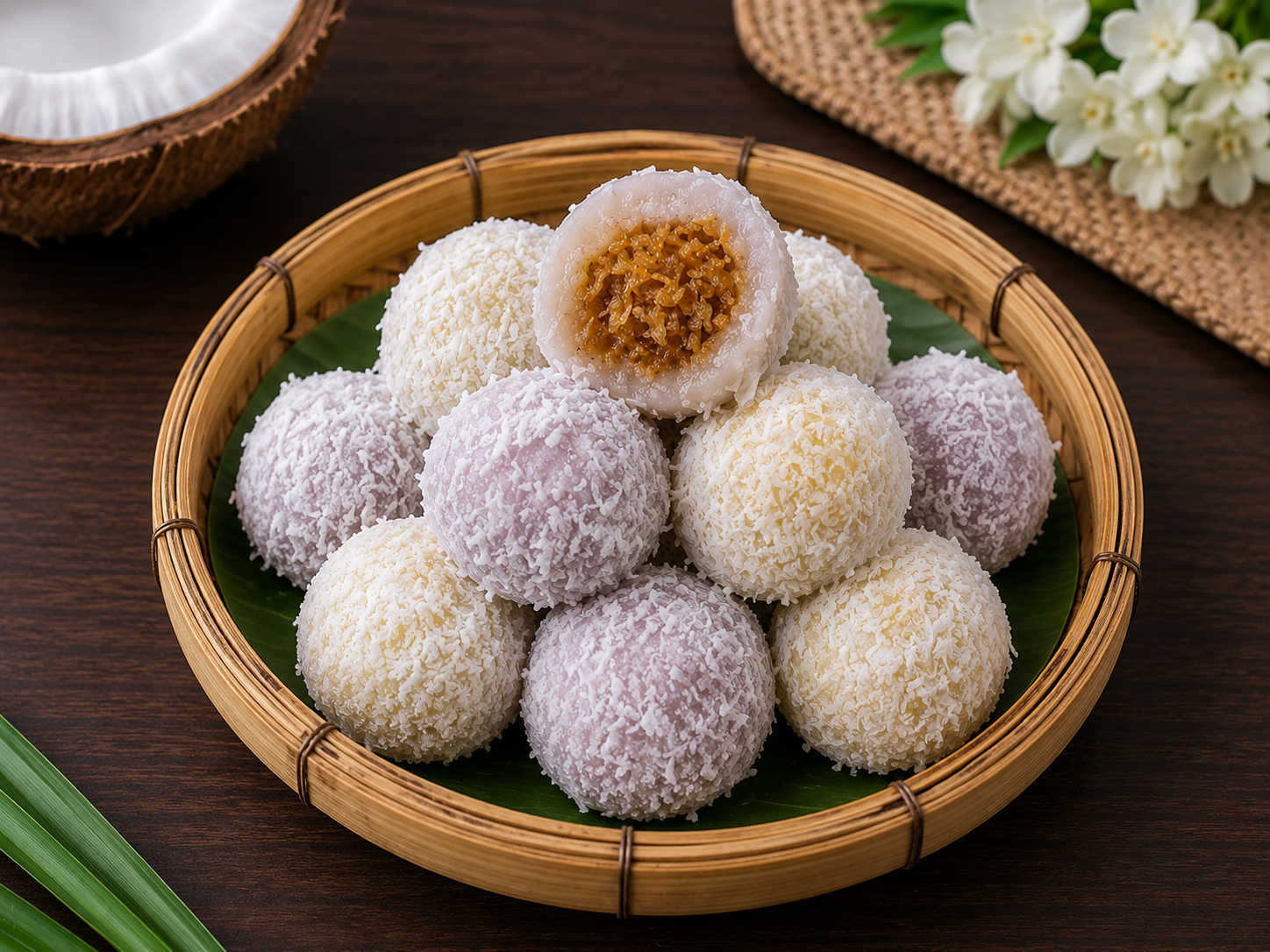 Coconut Filled Rice Dumplings — ขนมต้มไส้มะพร้าวกวน